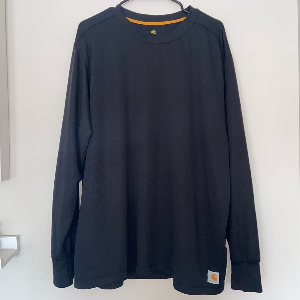 Carhartt Black Crewneck Thermal Long Sleeve 
Size 4XL